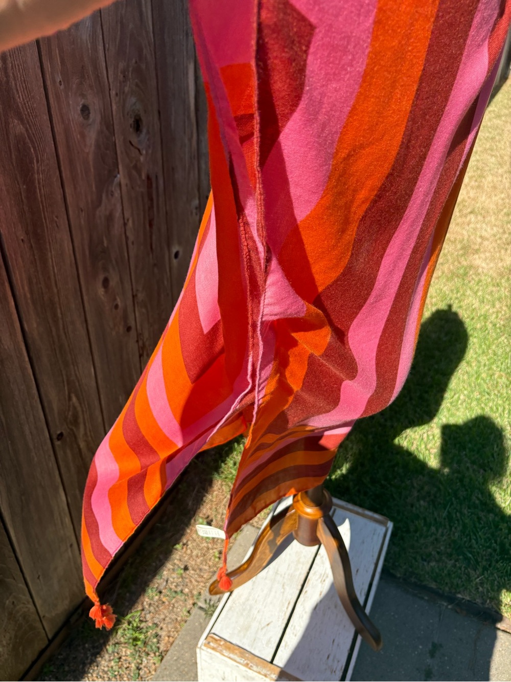 Do Something In Love Pink & Orange Striped Kimono Wrap - Picture 3 of 6
